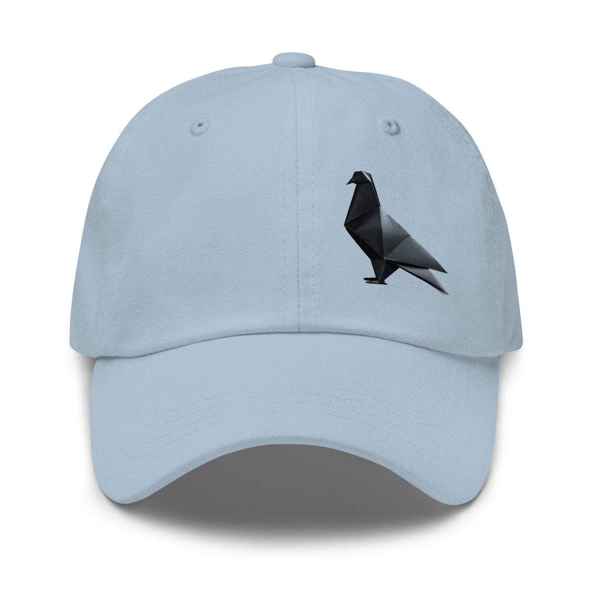 Blackout Polygon Minimal geometric pigeon Dad Cap by Bird Folk