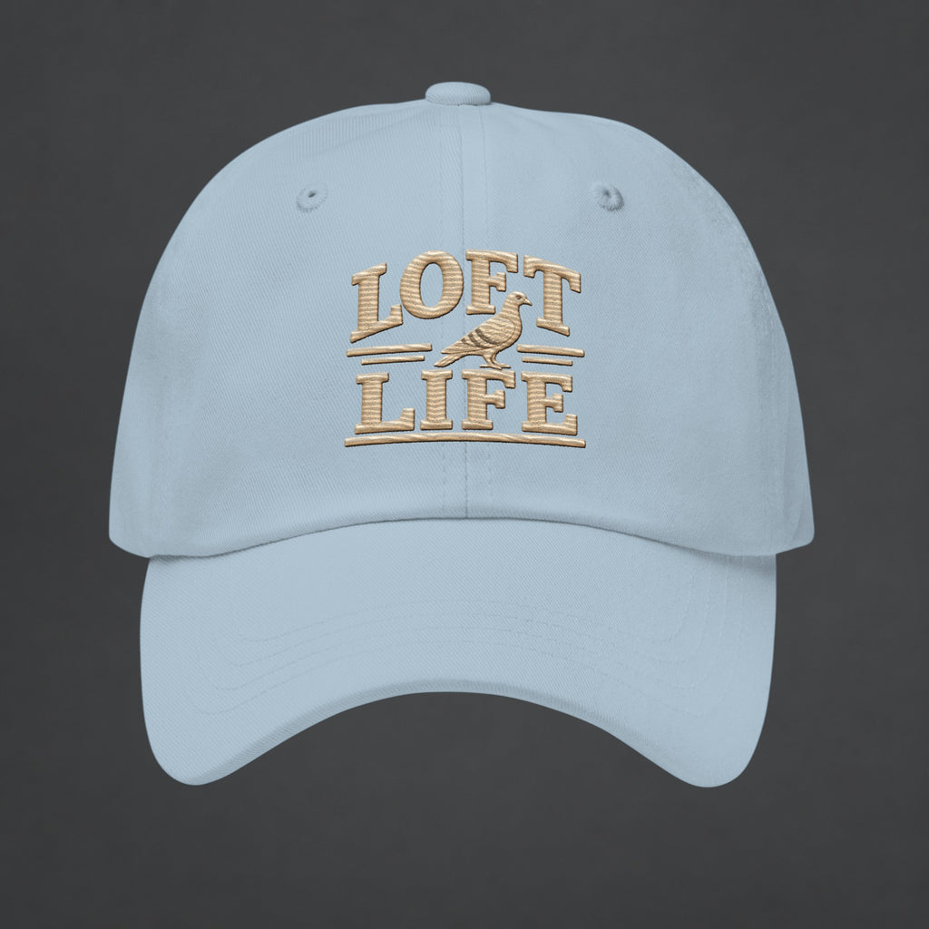 Loft Life Pigeon Embroidered Dad Cap — Bird Folk