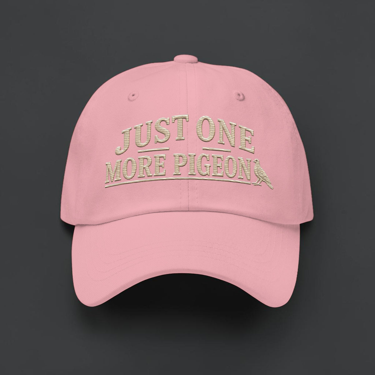 Just One More Pigeon Embroidered Dad Cap | Bird Folk
