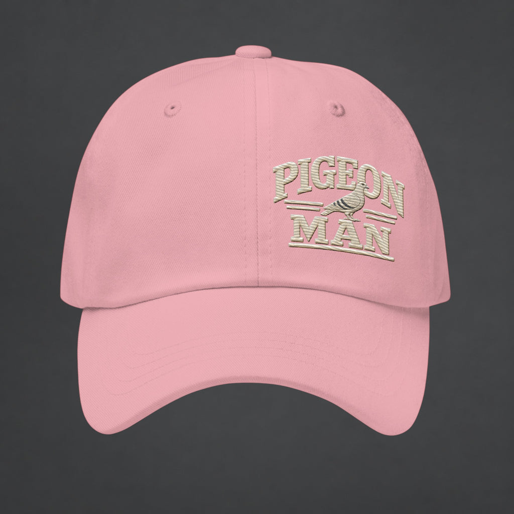 Pigeon Man Embroidered Dad Cap — Bird Folk