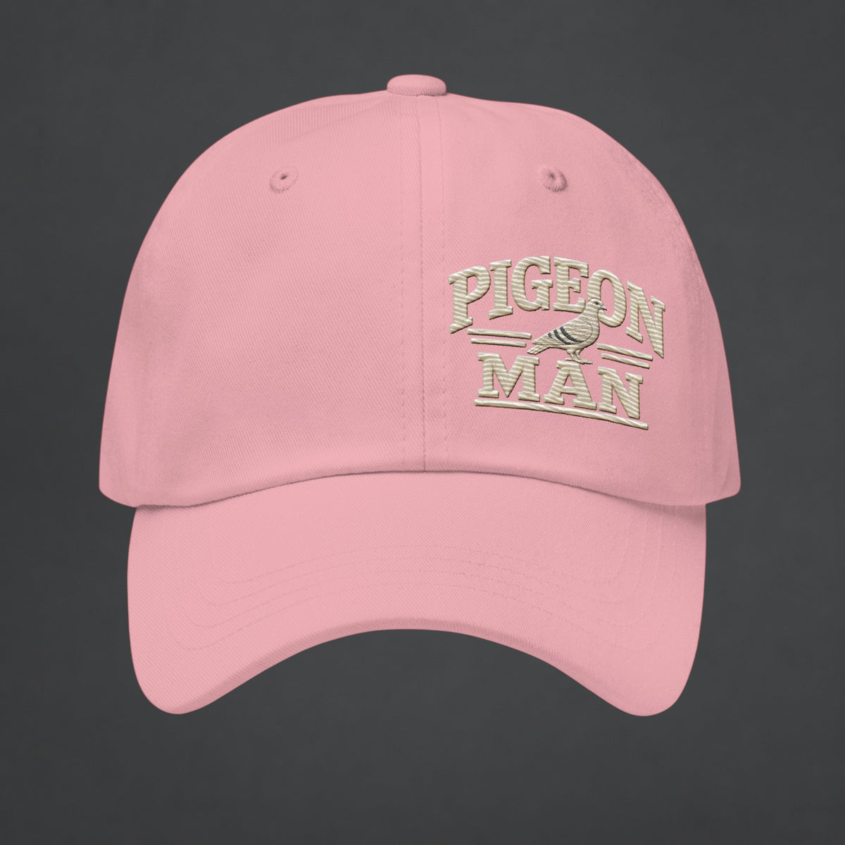 Pigeon Man Embroidered Dad Cap — Bird Folk