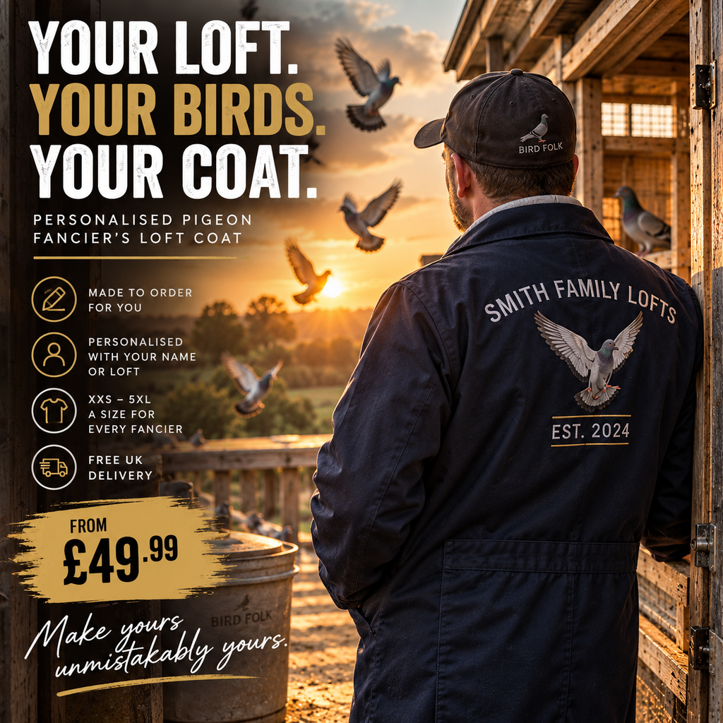 Personalised Racing Pigeon Loft Coat – Portwest 2852 | Choose Your Pigeon