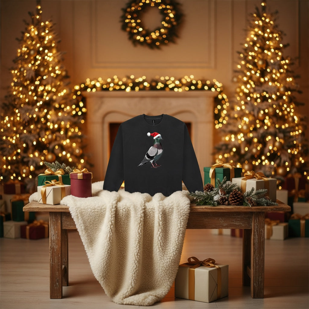 Pigeon Christmas Jumper – Santa Hat