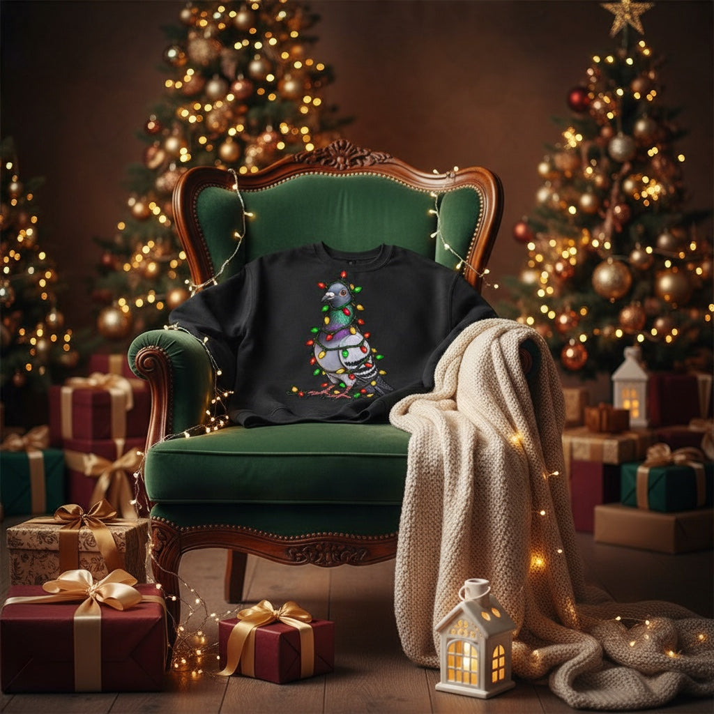 Pigeon Christmas Jumper – Christmas Lights