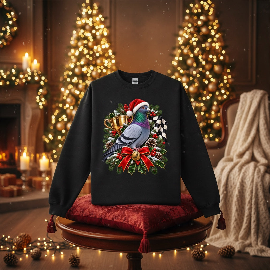 Racing Pigeon Christmas Jumper – Trophy Wreath