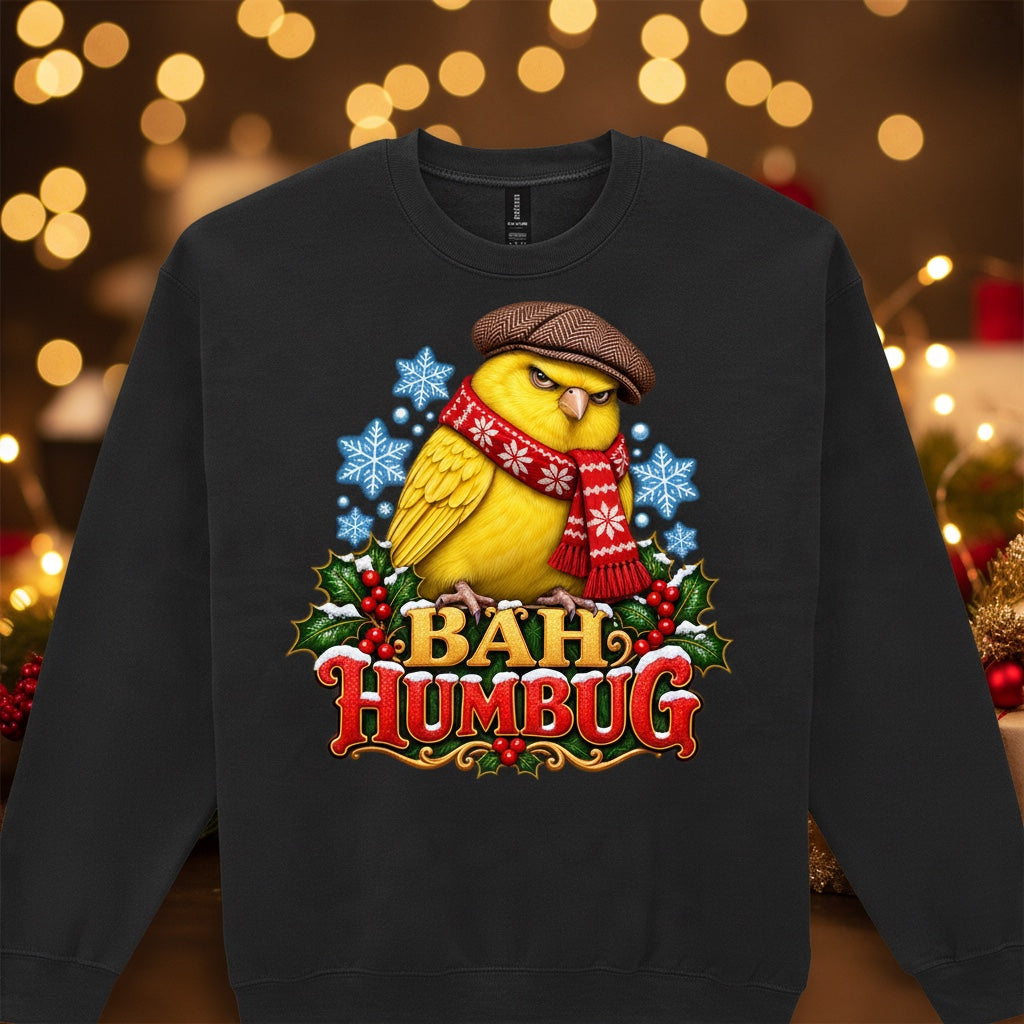Bah Humbug – Yellow Canary Christmas Sweatshirt