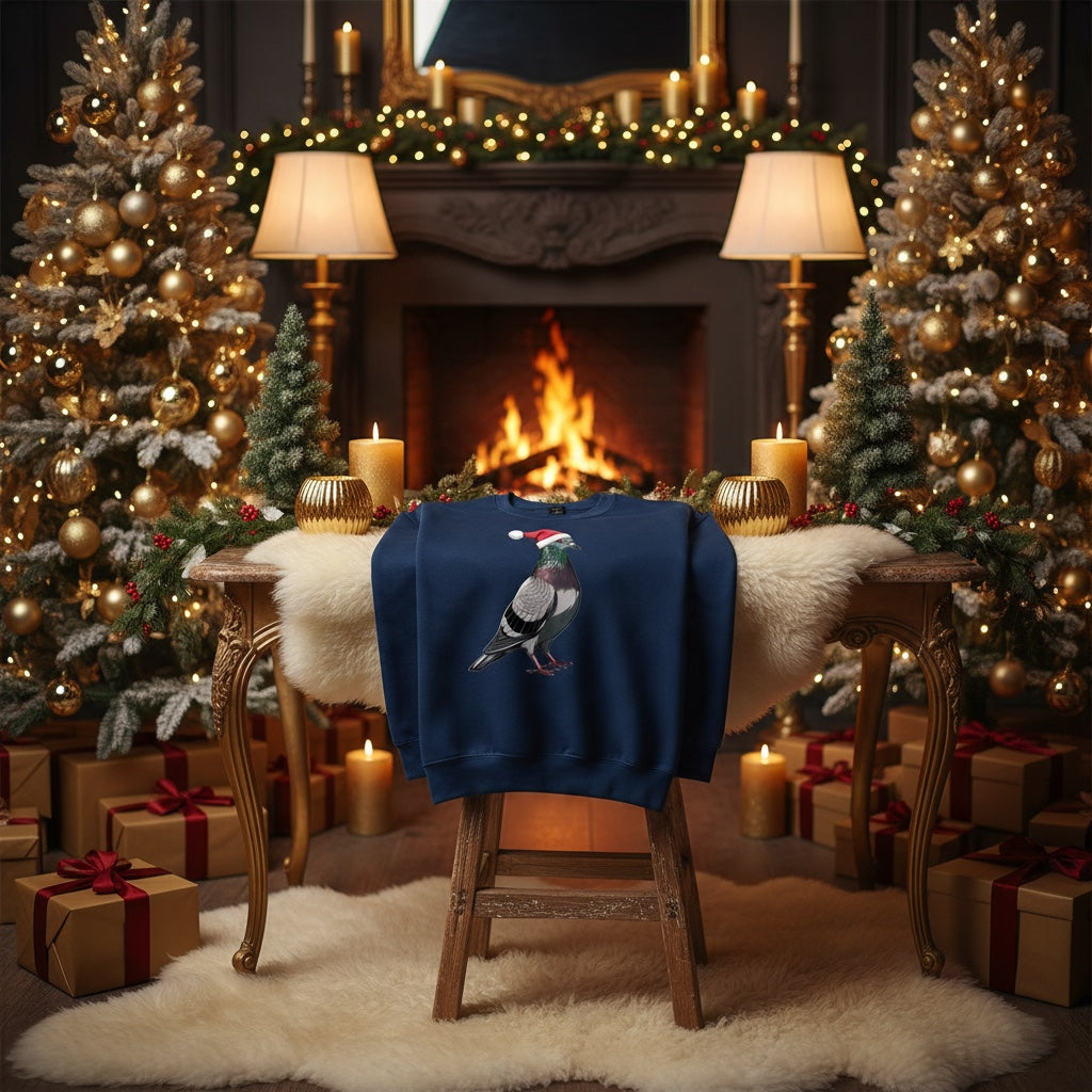 Pigeon Christmas Jumper – Santa Hat