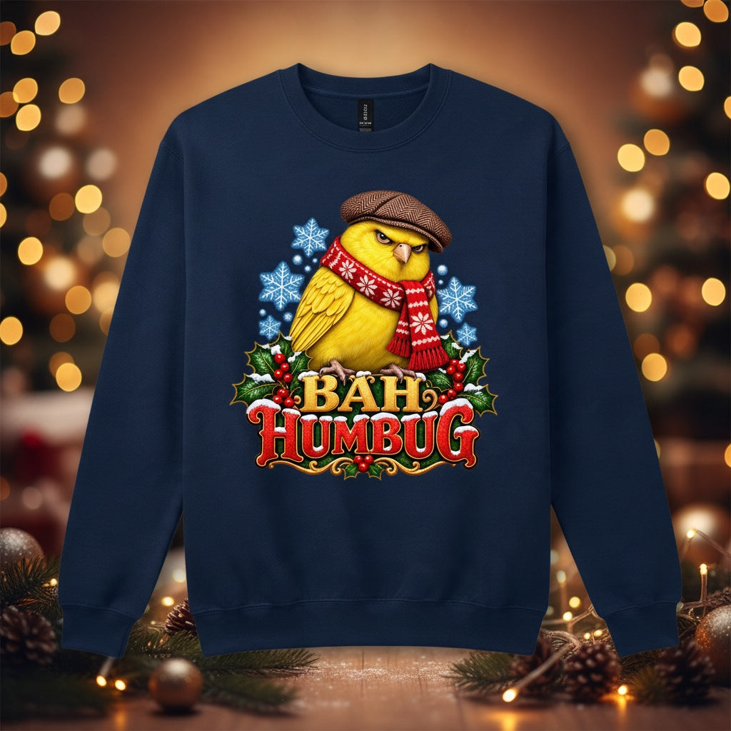 Bah Humbug – Yellow Canary Christmas Sweatshirt