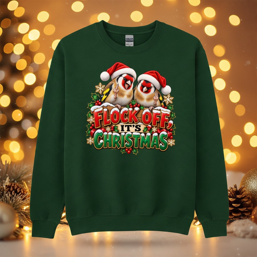 Flock Off It's Christmas – Goldfinches Christmas Sweatshirt