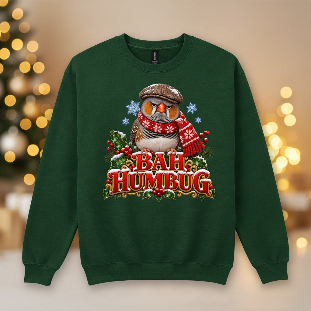 Bah Humbug – Zebra Finch Christmas Sweatshirt