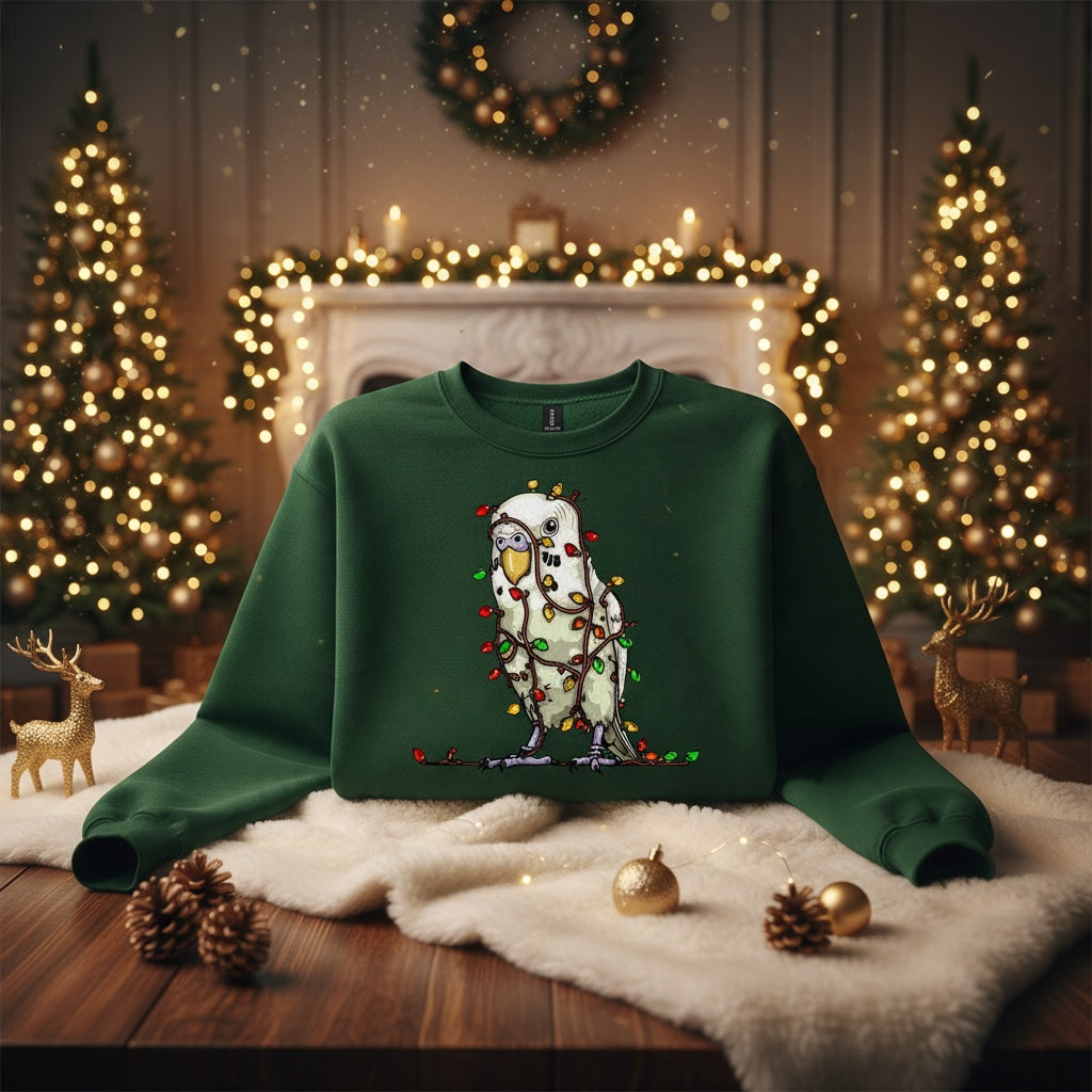 Budgie Christmas Jumper – Christmas Lights