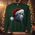 Blue Show Budgie Christmas Jumper – Santa Hat