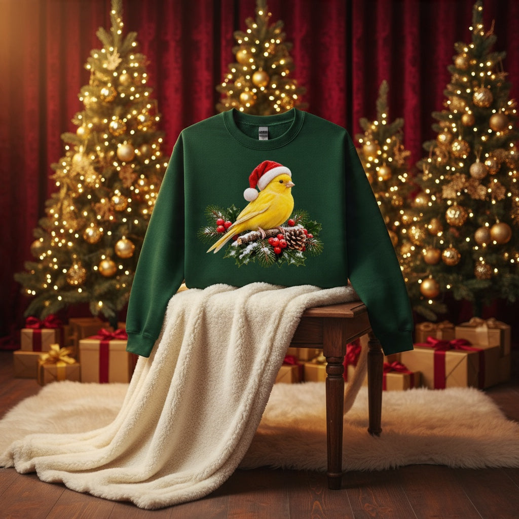 Canary Christmas Jumper – Festive Wreath