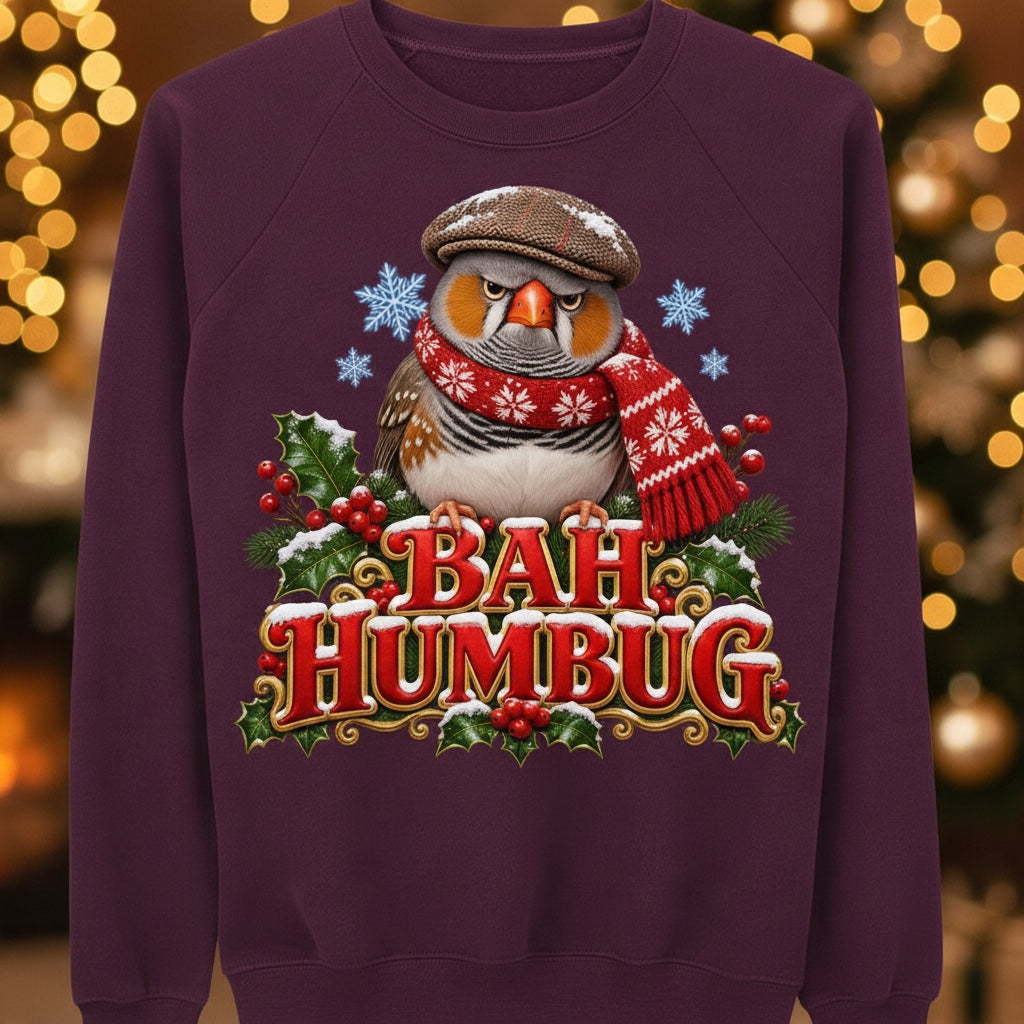 Bah Humbug – Zebra Finch Christmas Sweatshirt