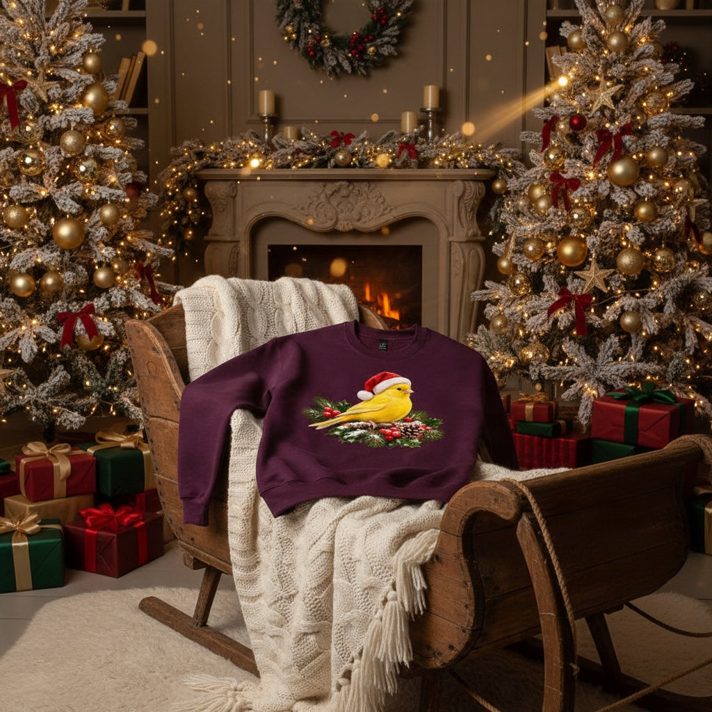 Canary Christmas Jumper – Festive Wreath