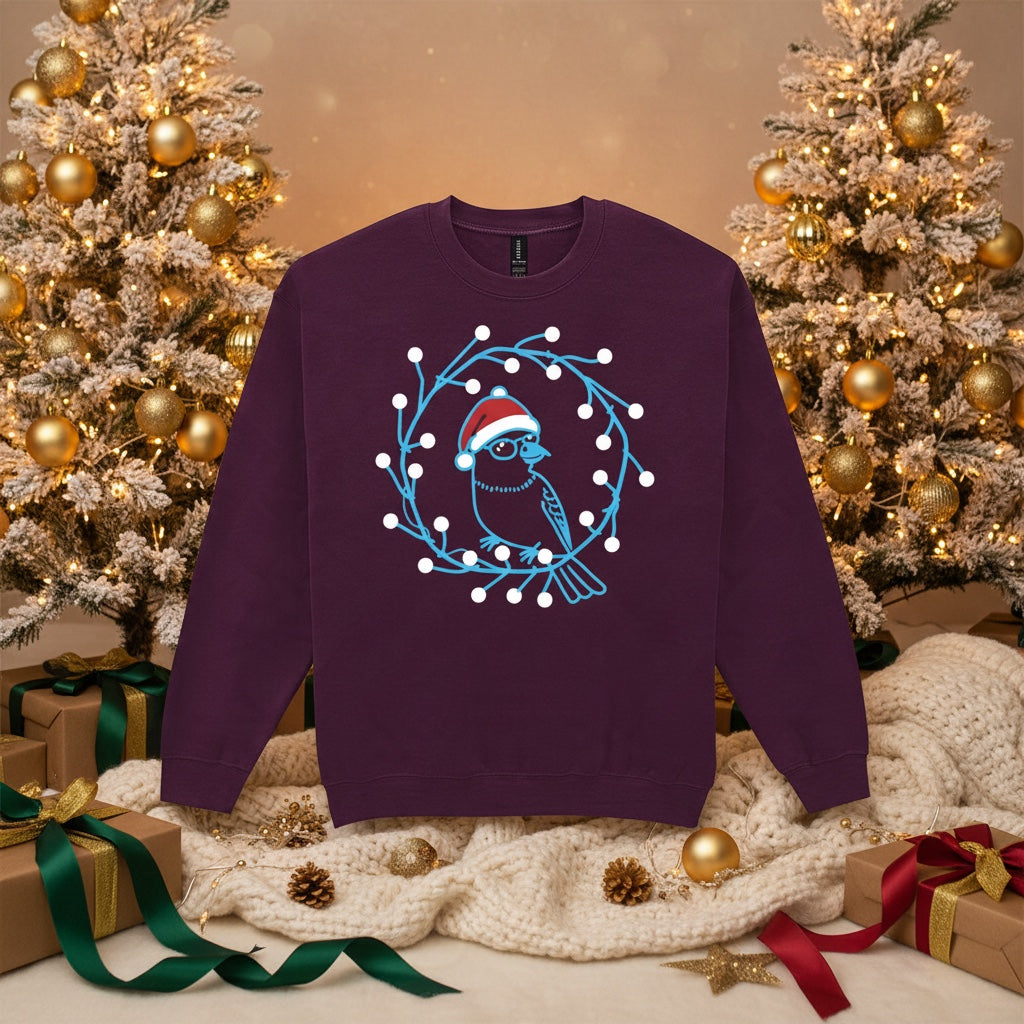 Bird Christmas Jumper – Festive Bird Wreath
