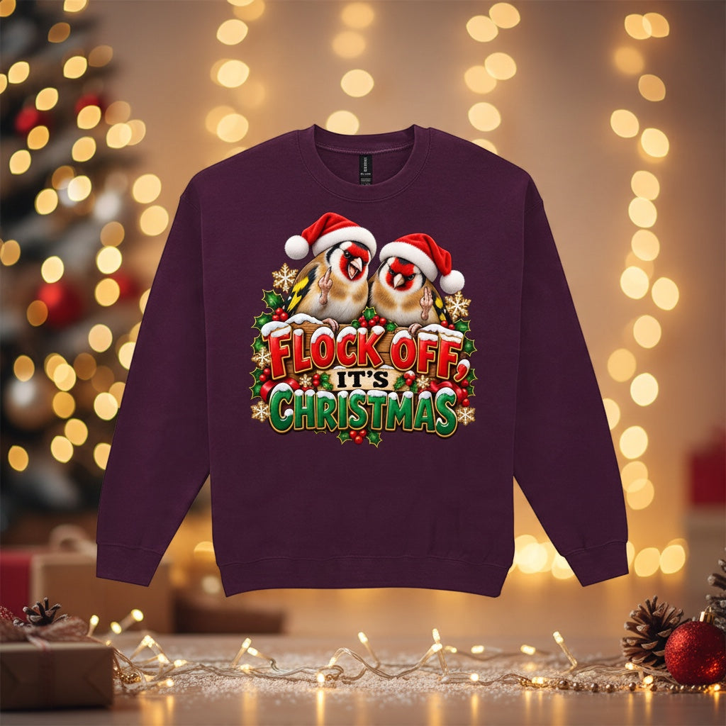 Flock Off It's Christmas – Goldfinches Christmas Sweatshirt