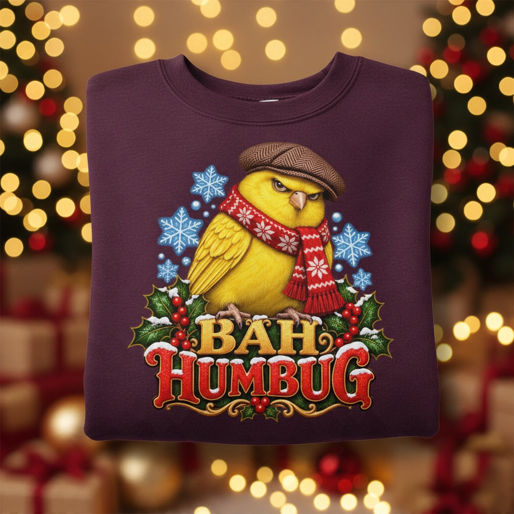 Bah Humbug – Yellow Canary Christmas Sweatshirt