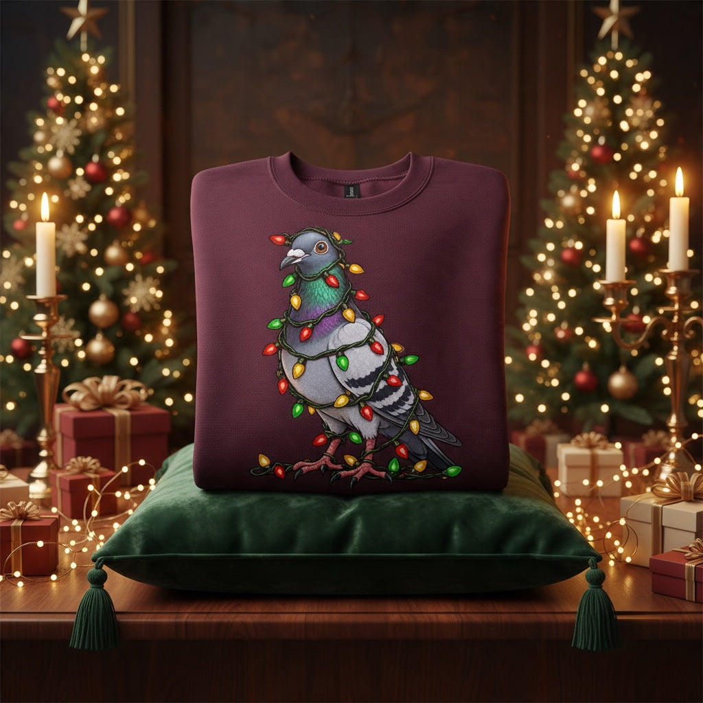 Pigeon Christmas Jumper – Christmas Lights