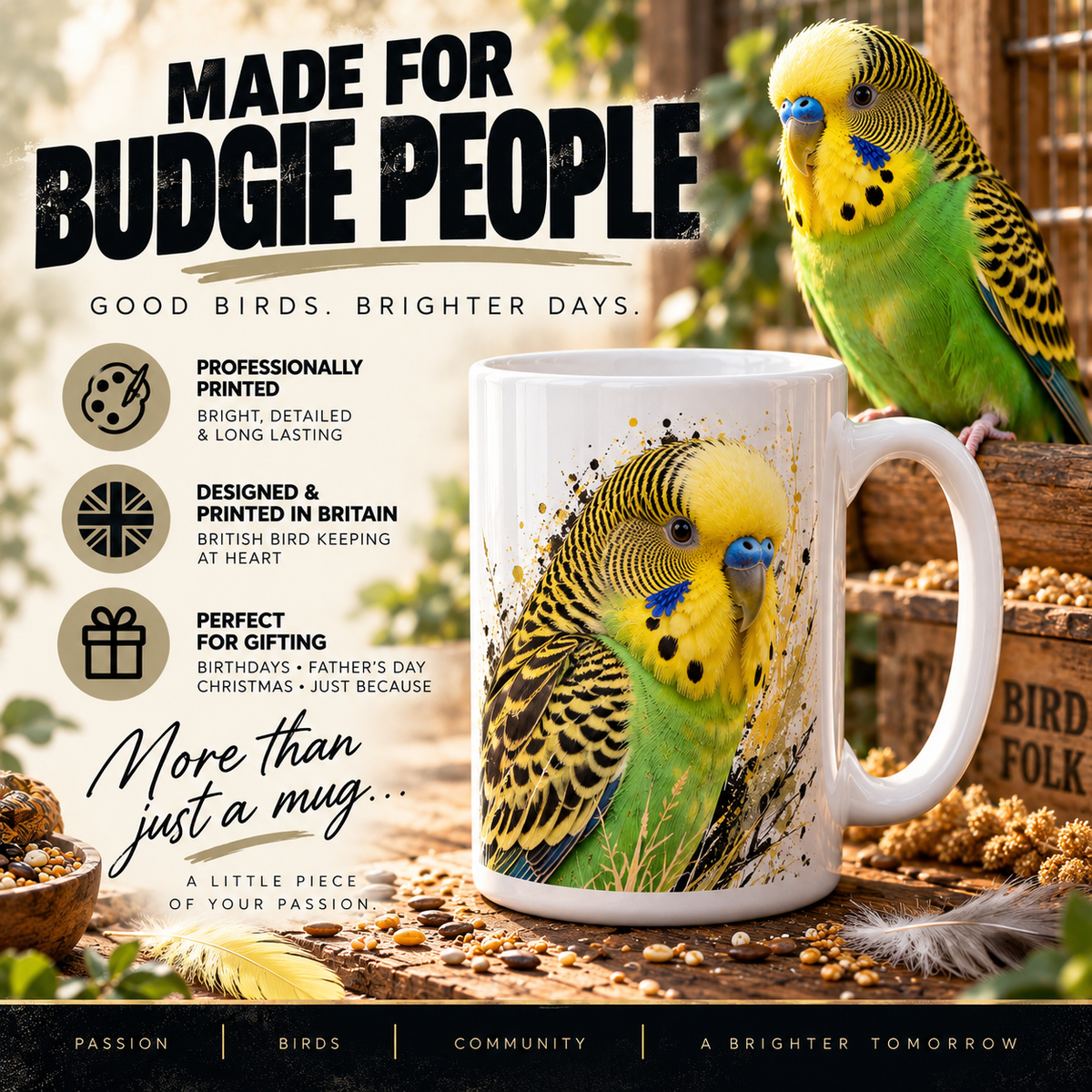 Budgie Keeper Budgie Mug | 11oz & 15oz
