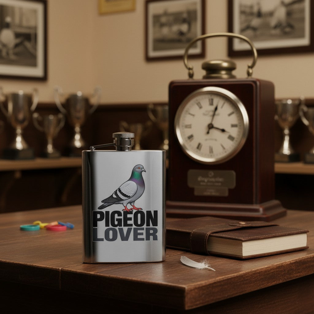 Pigeon Lover – 8oz Racing Pigeon Hip Flask