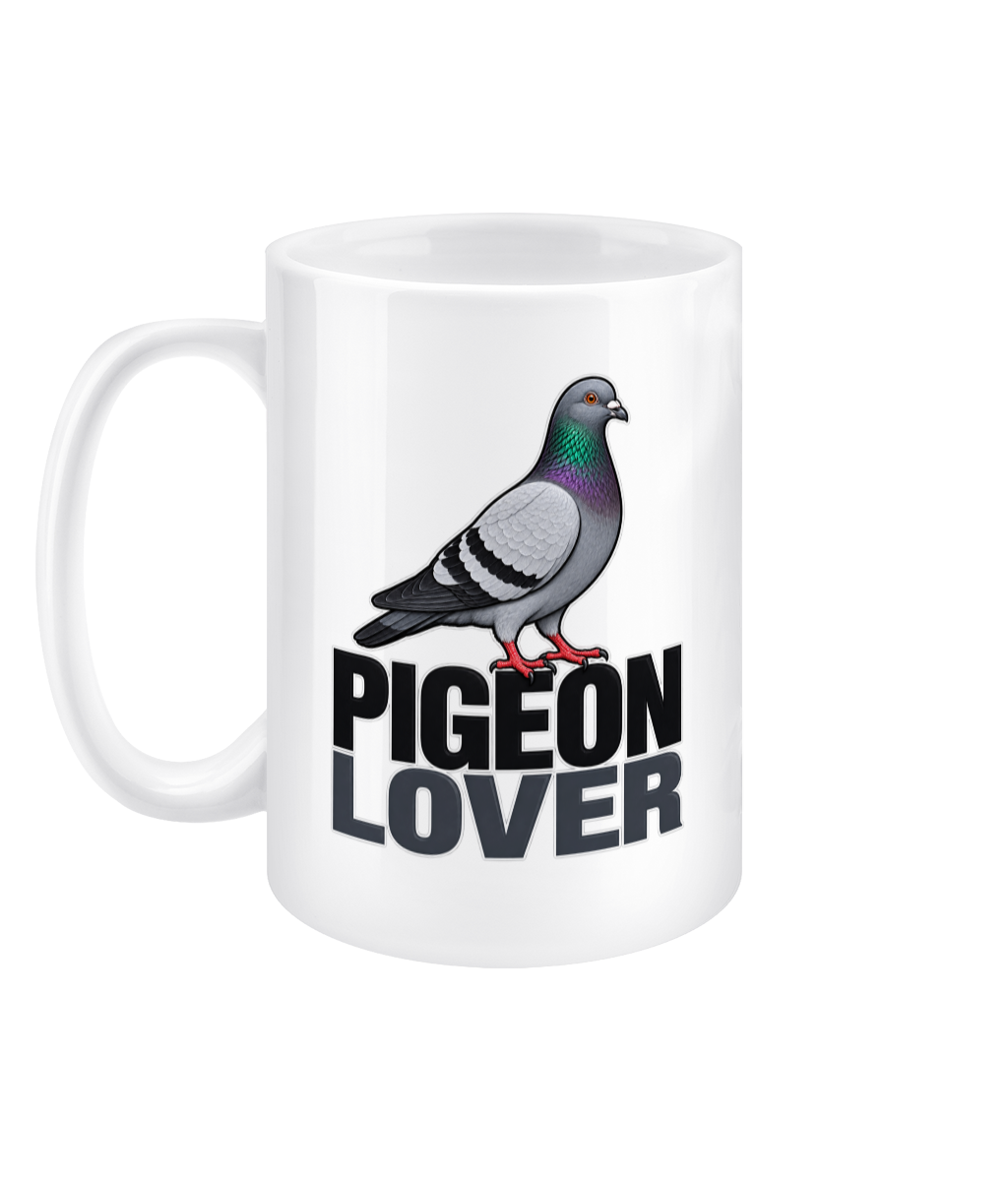 Pigeon Lover 15oz ceramic mug by Bird Folk