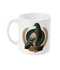 The Racing Pigeon 11oz ceramic mug by Bird Folk