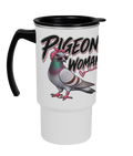 Pigeon Woman 18oz travel mug by Bird Folk