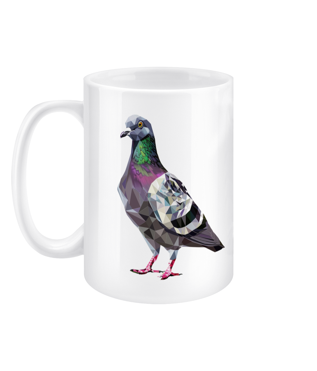 Geometric Racer 15oz ceramic mug by Bird Folk
