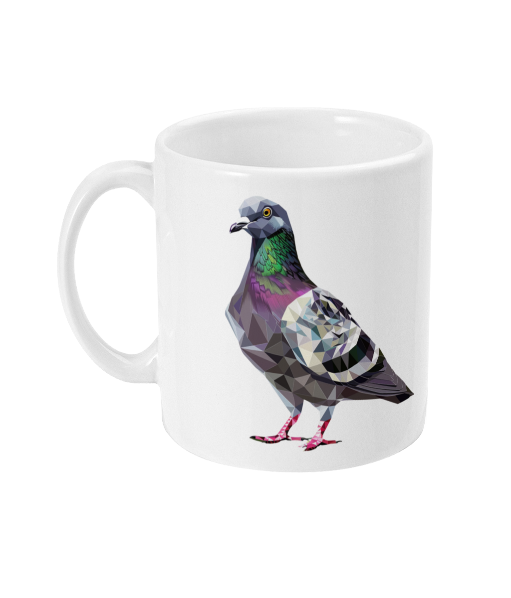 Geometric Racer 11oz ceramic mug by Bird Folk
