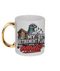 My Retirement Plan Has Wings 11oz gold handle mug by Bird Folk