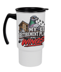 My Retirement Plan Has Wings 18oz travel mug by Bird Folk