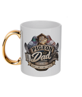 Pigeon Dad 11oz gold handle mug by Bird Folk