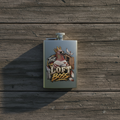 The Loft Boss – Red Bar – 8oz Racing Pigeon Hip Flask