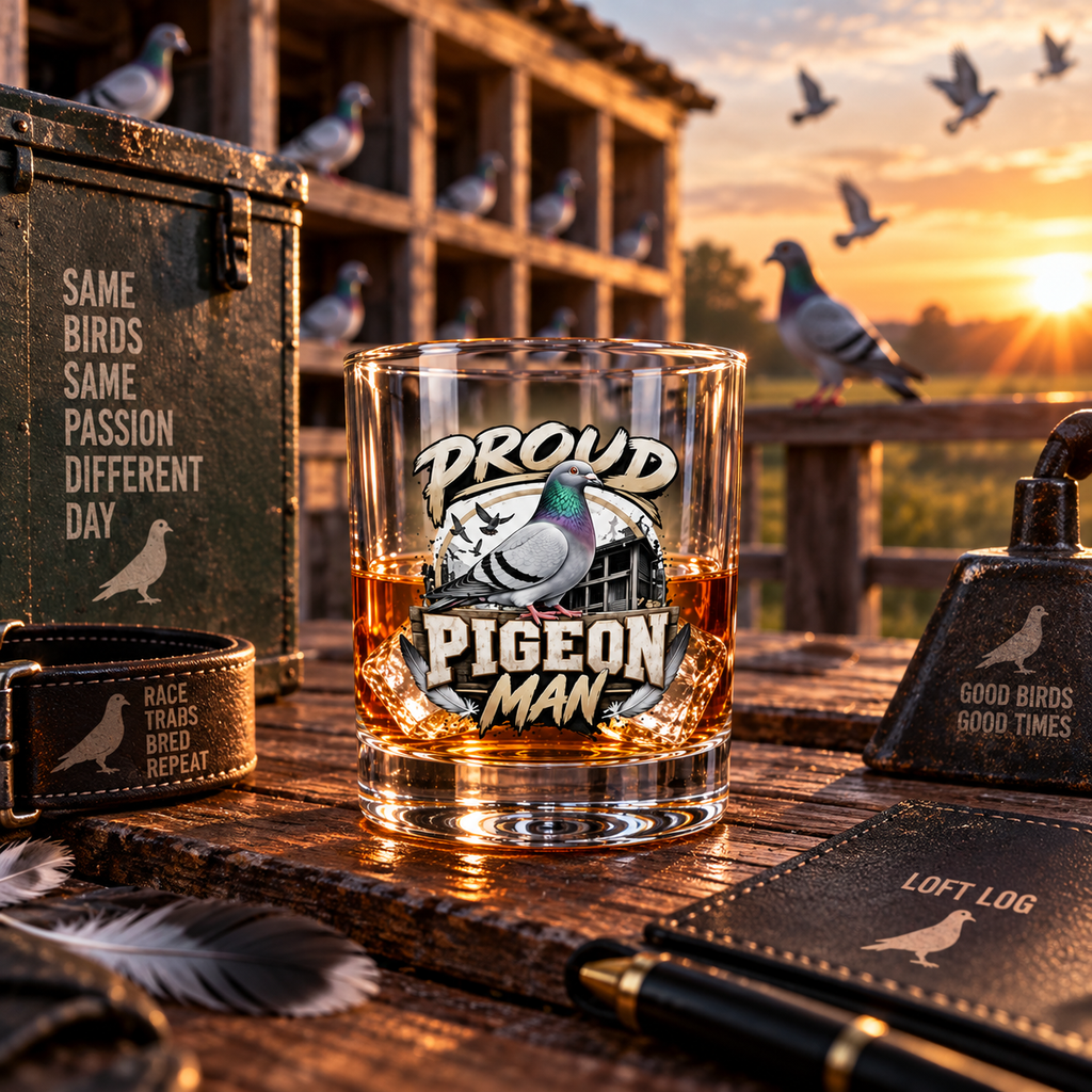Proud Pigeon Man – Racing Pigeon Whisky Glass