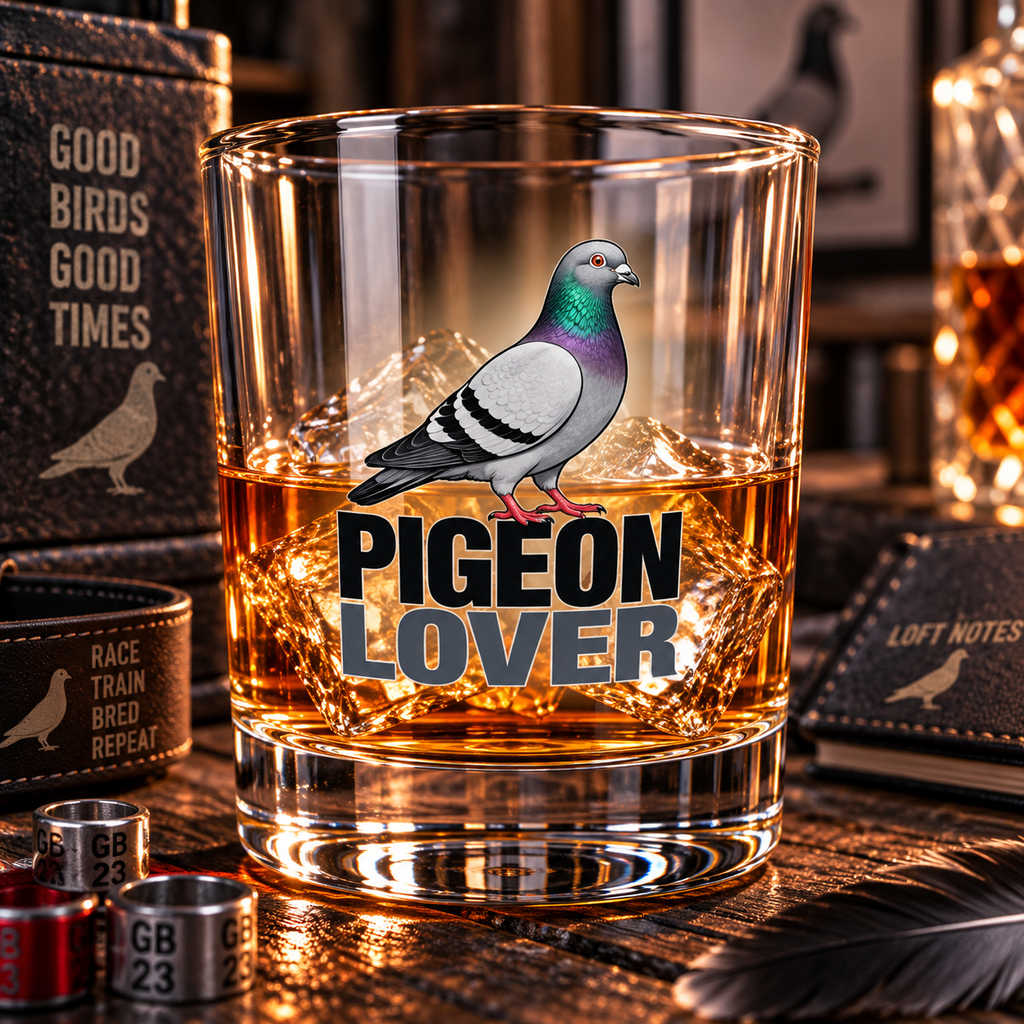 Pigeon Lover – Racing Pigeon Whisky & Tumbler Glass