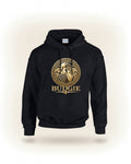 Luxury Gold Budgie Emblem Hoodie – Ornate Front Print