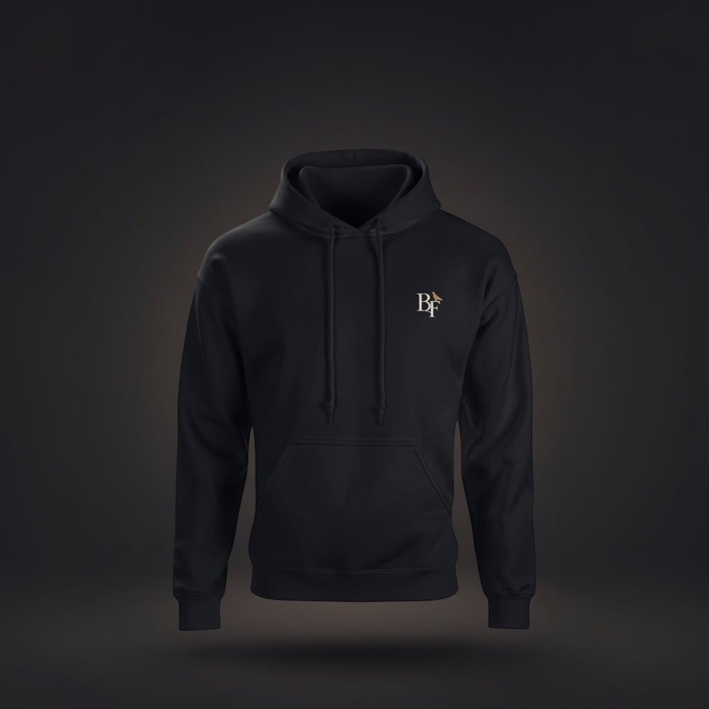 Black Zebra Minimal Hoodie – Black Zebra Finch Hoodie | Bird Folk