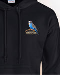 Blue Budgie Emblem Hoodie – Minimal Chest Print