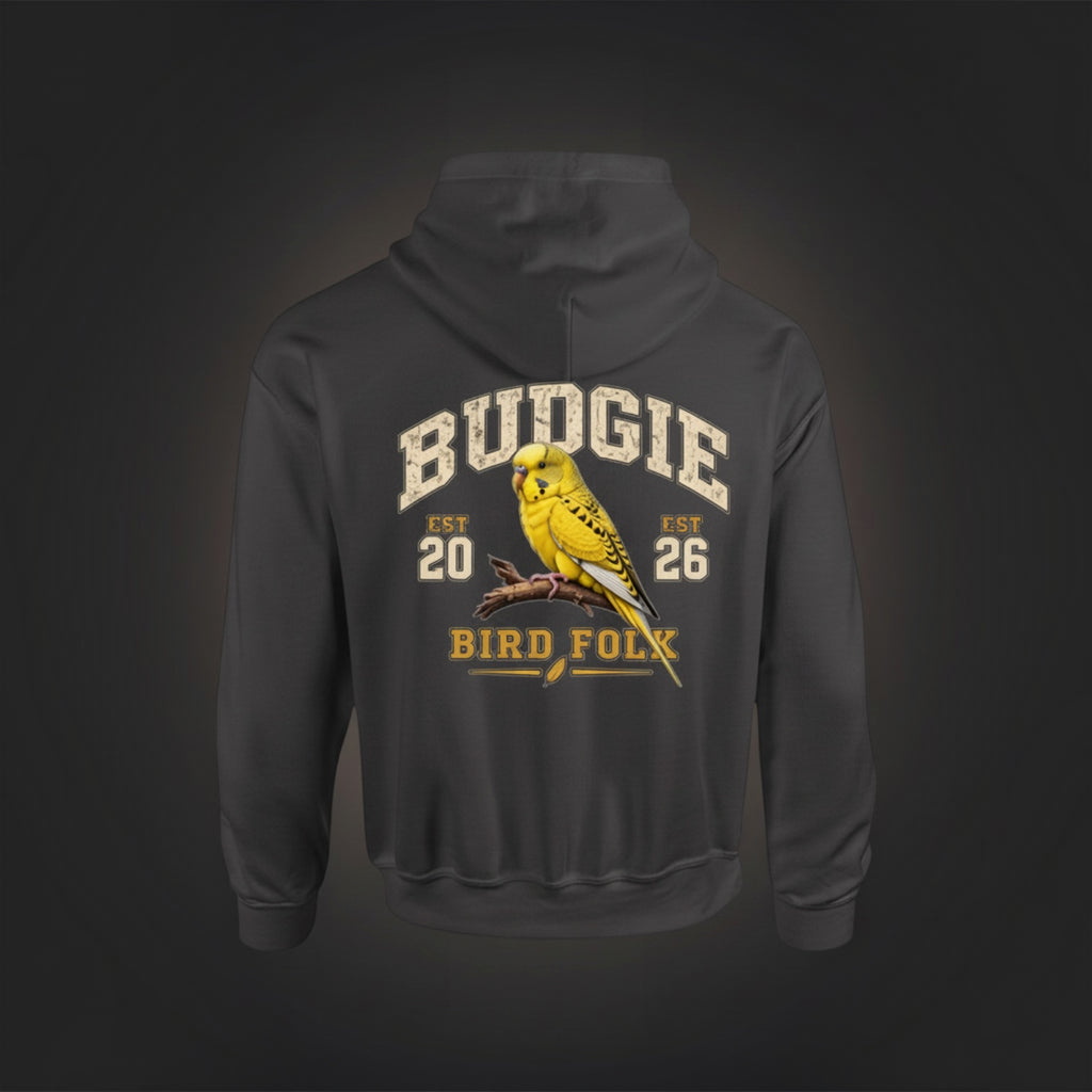 Varsity Budgie Hoodie – Heritage Back Print