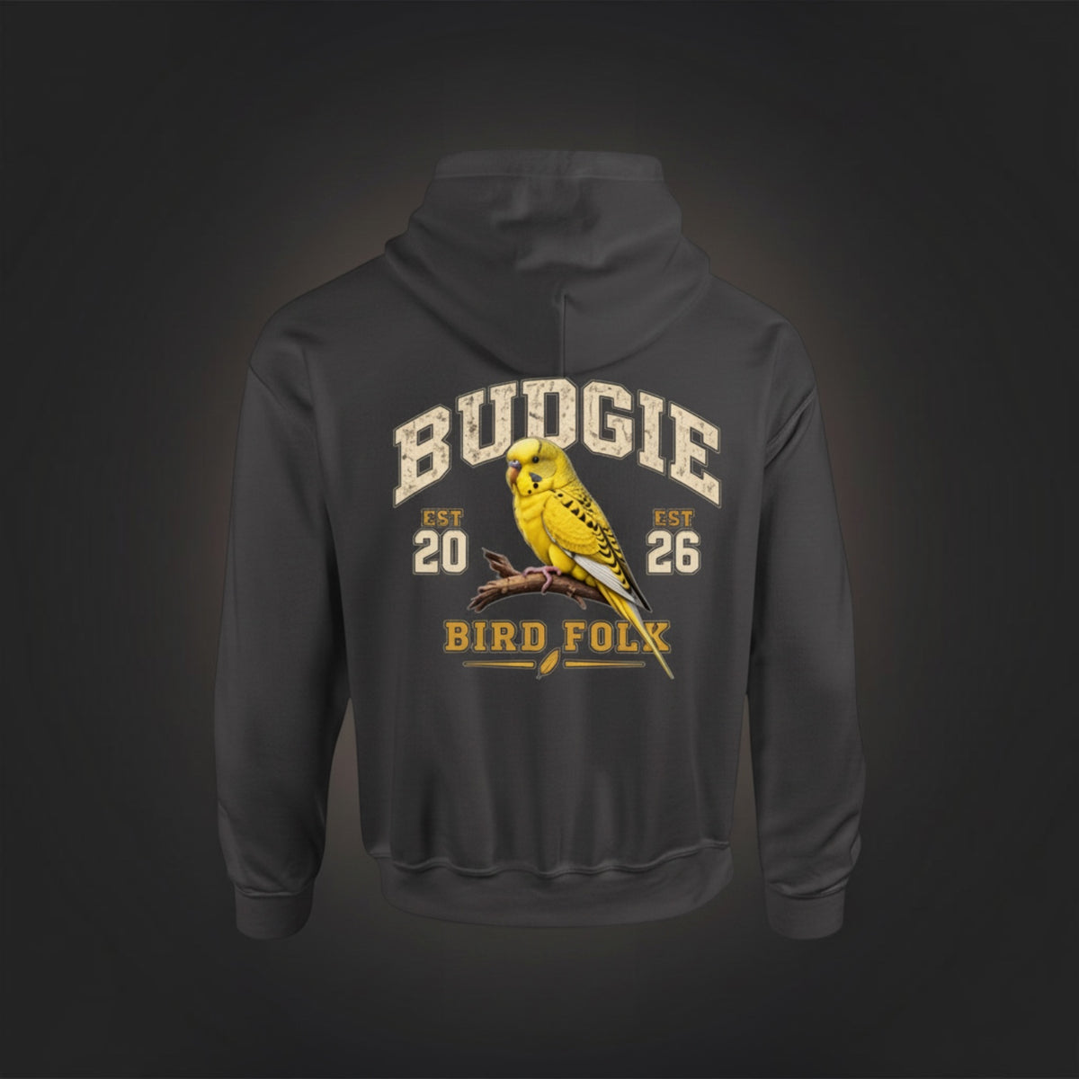 Varsity Budgie Hoodie – Heritage Back Print