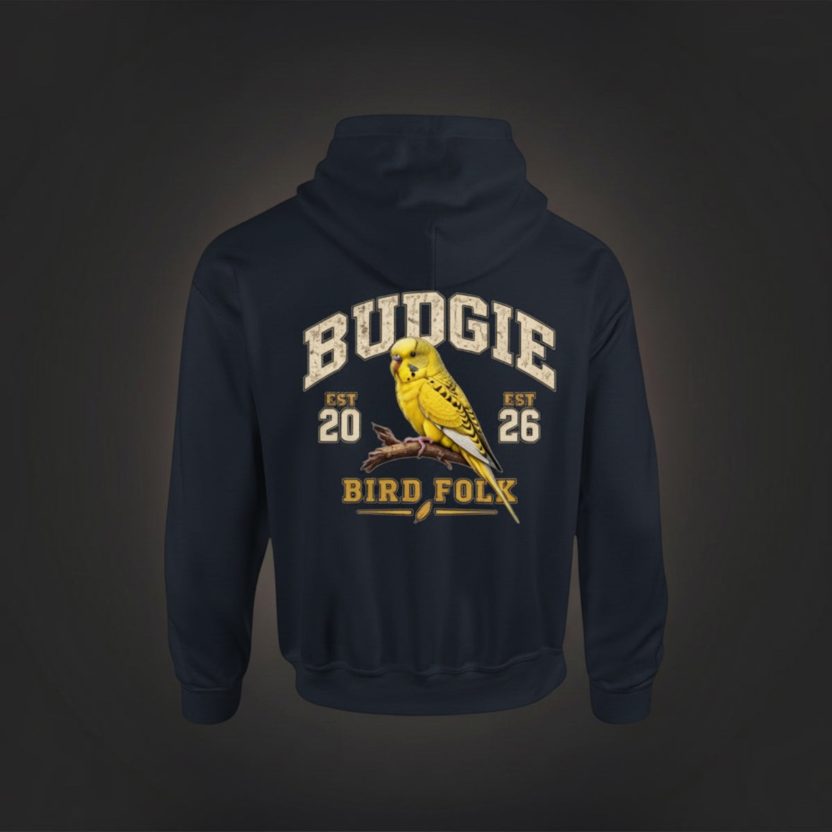 Varsity Budgie Hoodie – Heritage Back Print