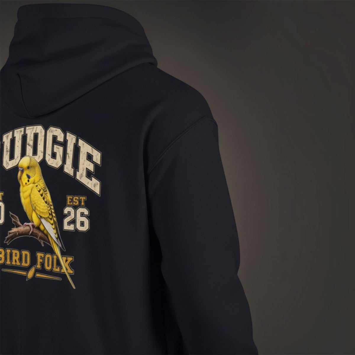 Varsity Budgie Hoodie – Heritage Back Print