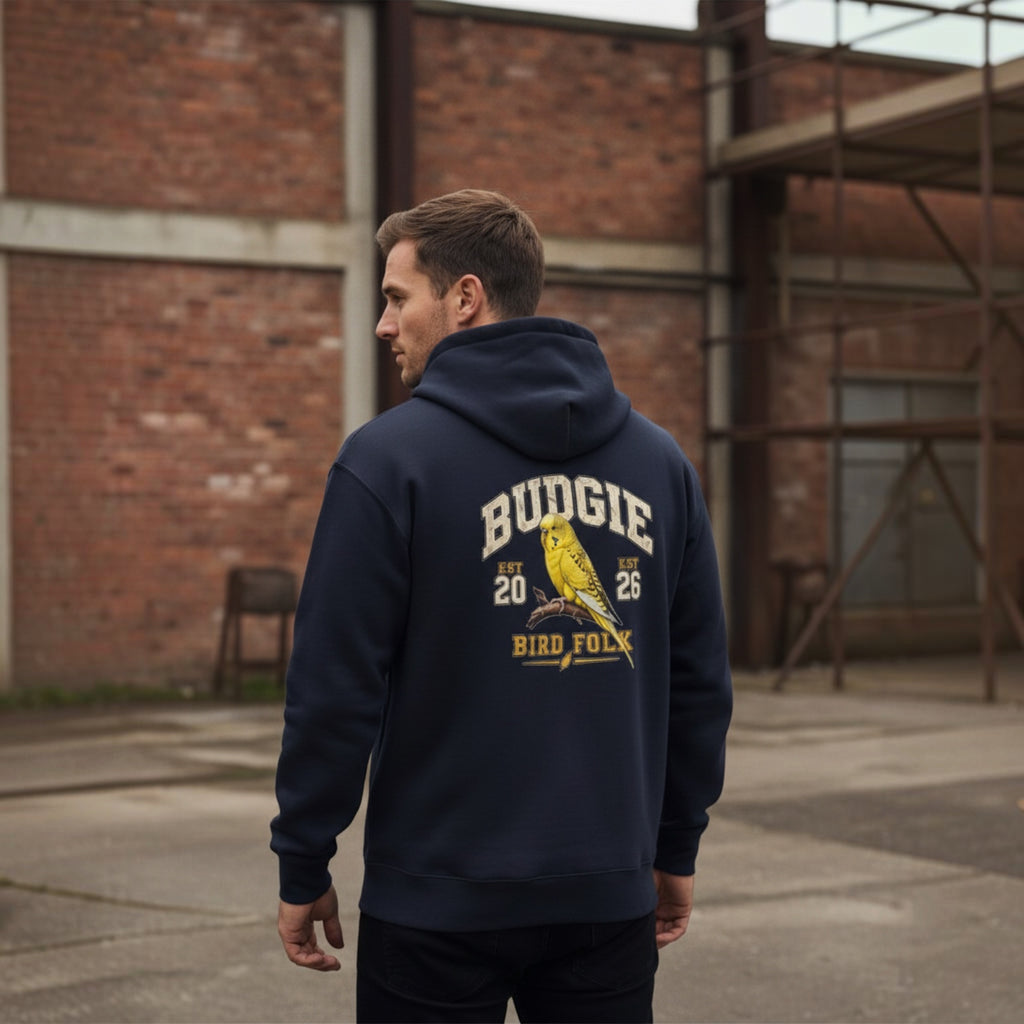 Varsity Budgie Hoodie – Heritage Back Print