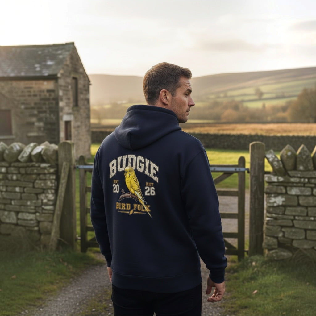 Varsity Budgie Hoodie – Heritage Back Print