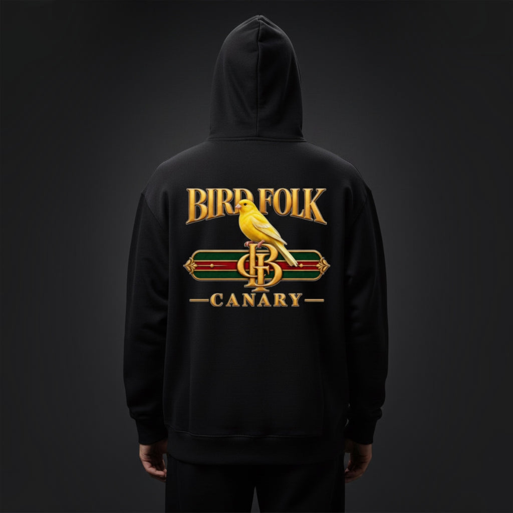 Bird Folk Canary Heritage Hoodie – Premium Back Print