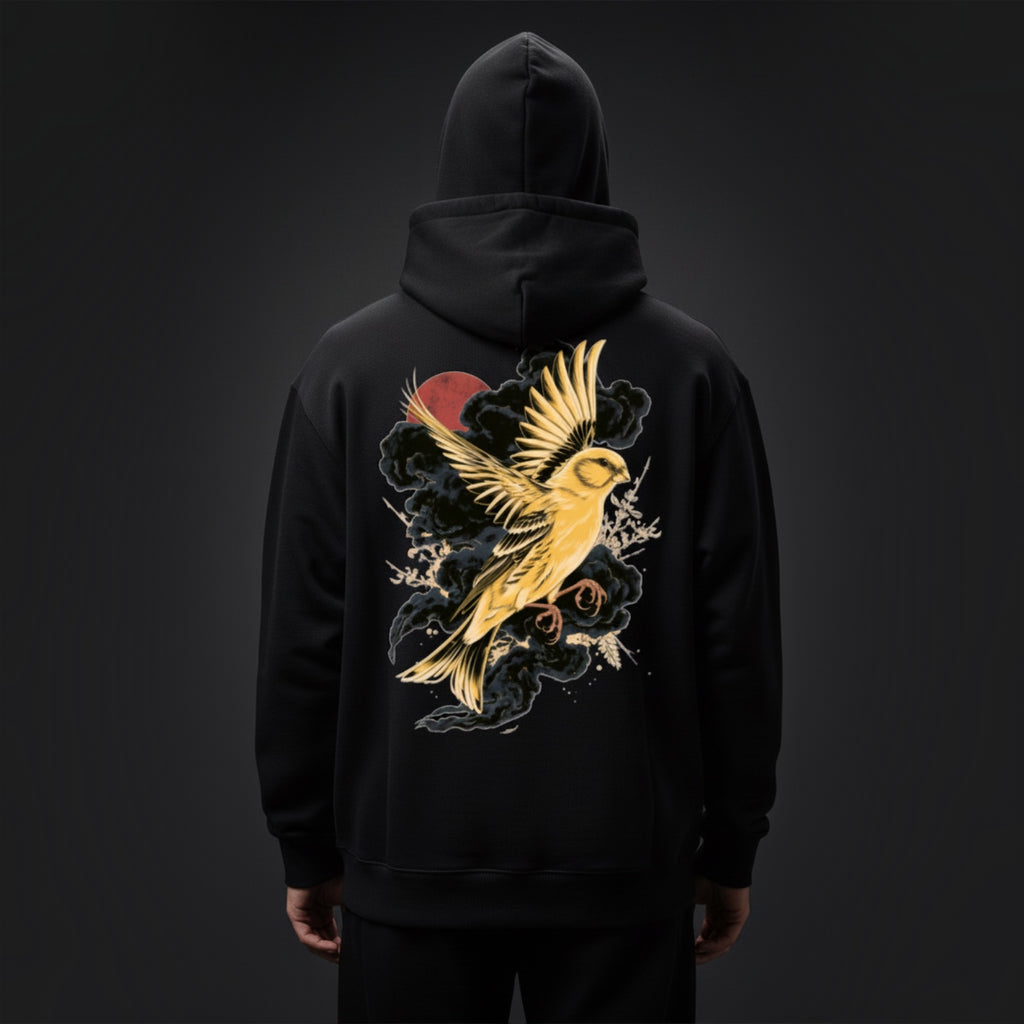 Japanese Golden Canary Hoodie – Premium Back Print
