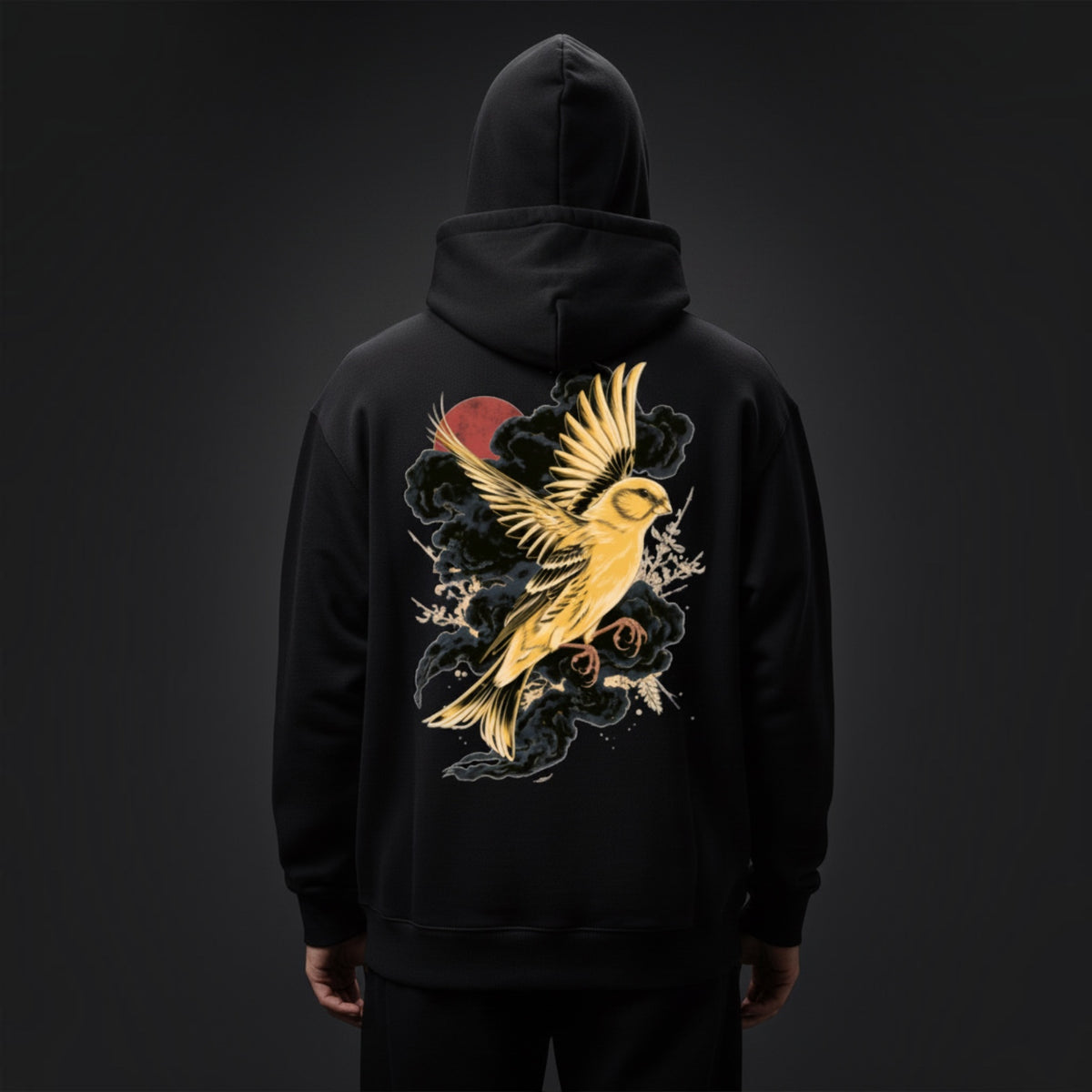 Japanese Golden Canary Hoodie – Premium Back Print
