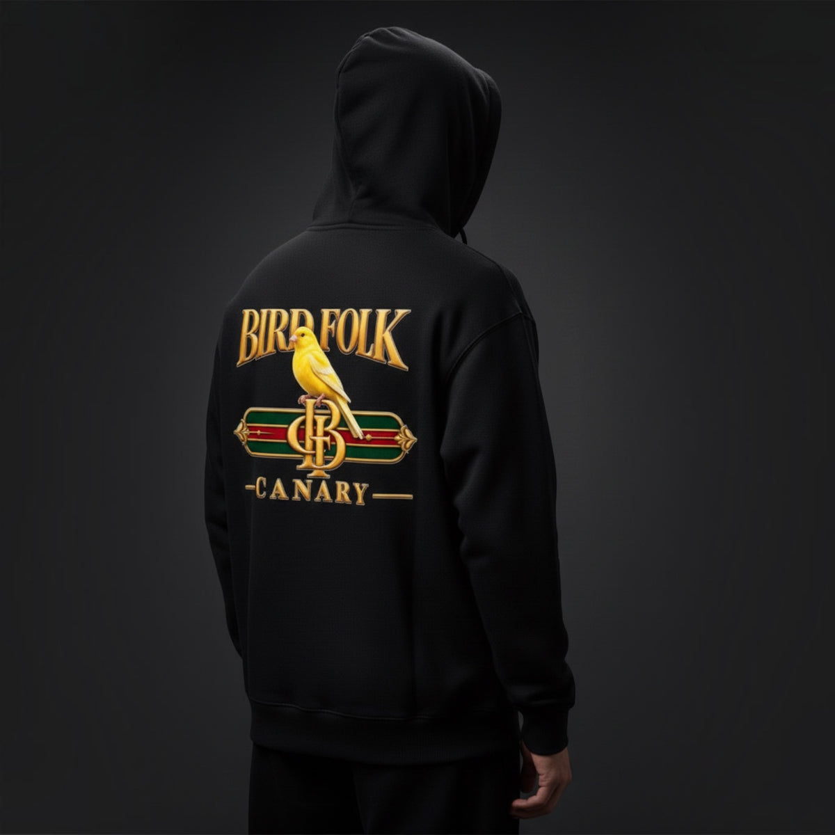 Bird Folk Canary Heritage Hoodie – Premium Back Print