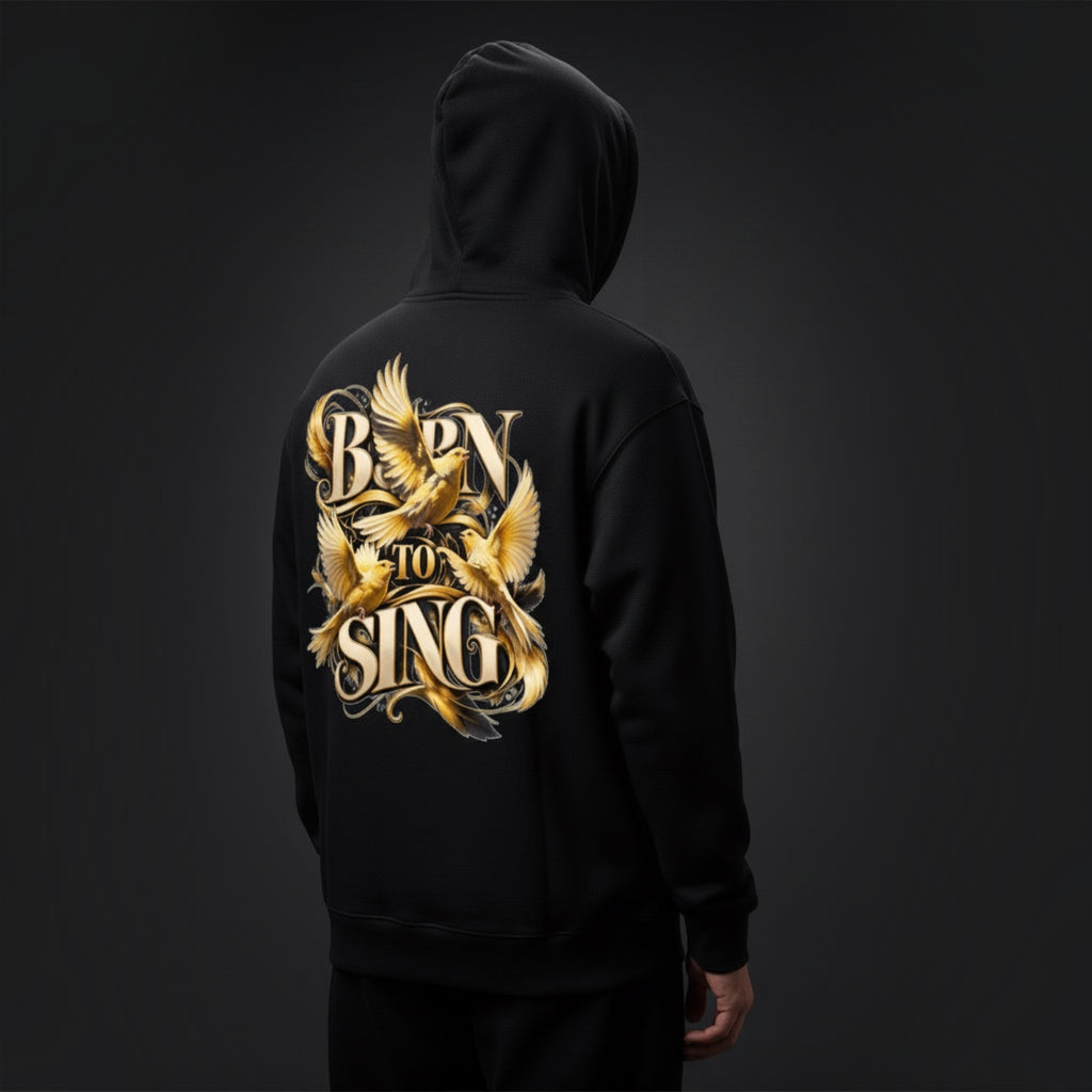 Born To Sing Canary Hoodie – Premium Back Print